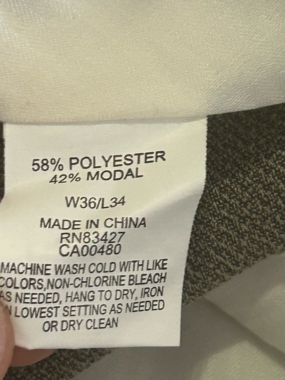 Alan Flusser Pleated Dress Suit Pants Cuffed Men Size 36x34 Oatmeal Beige - Picture 5 of 8